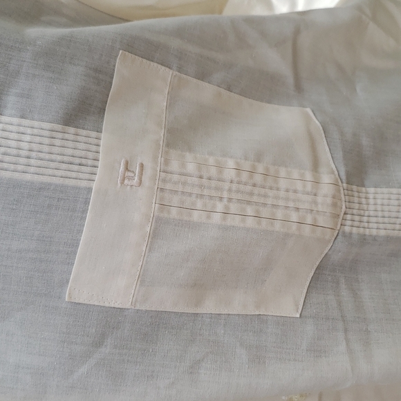 RARE VTG Ted Lapidus Paris Ivory Guayabera Pocket Shirt Mens XL Cuban Summer - Picture 8 of 10